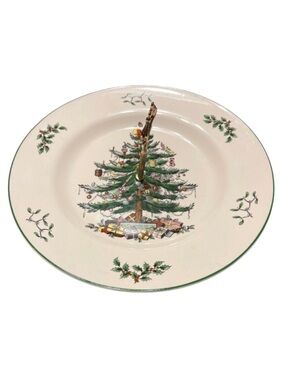 Spode Christmas Tree Single Tier Tid Bit Tray. Original box.